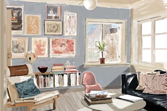 draw color illustration, urban sketch, cityscapes, product