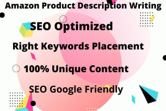 write amazon product description for your website