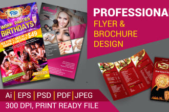 design flyer brochure and postcard professionally