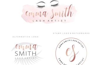 design fabolous water color signature and beauty salon logo