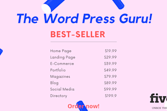 create a custom word press website