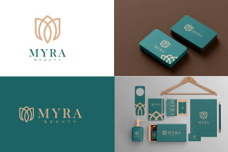 create unique beauty, massage, skin care, spa salon and cosmetics logo design