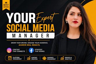 manage your social media account and page for 30 days