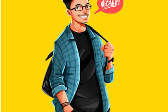 Top 10!  draw cartoon potrait illustration