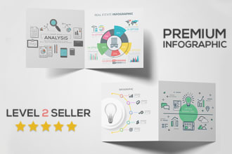 design professional infographic graph and data visualization