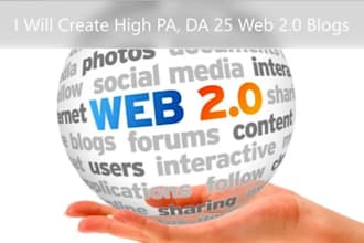 99 da pa 25 high quality web2 blog backlinks