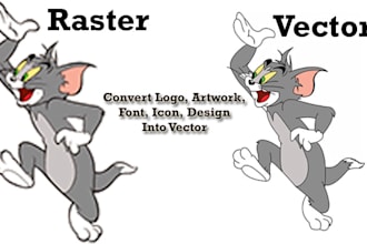 do vector trace and redraw your logo or image in ai, png, eps formats