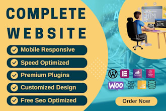 create full website with contact form and payments elementor wordpress expert