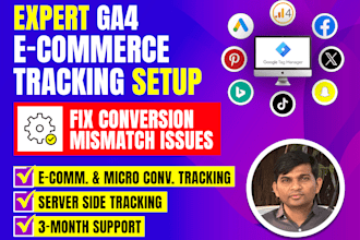 setup google analytics 4, ga4 ecommerce tracking, ga4 server side tracking, GTM