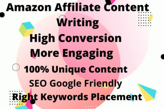 write amazon affiliate content  for your niche