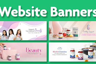 design modern web banners or cover photos