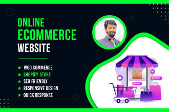 design wordpress ecommerce website, shopify expert, online store or webshop