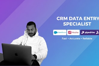 do salesforce, hubspot, zoho CRM data entry and lead upload