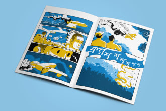 draw comic pages for comic book, webcomics and graphic novel