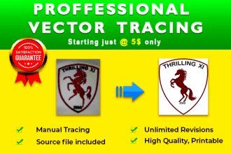 vector trace your logo, font, or image professionally