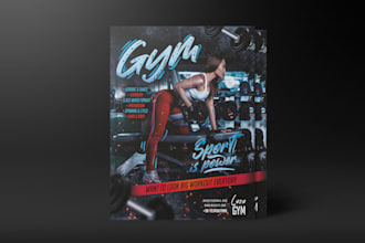 design stunning and professional gym, fitness flyers