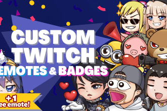 draw premium quality twitch emotes, badges, and stickers