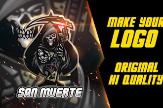 draw logo mascot for gaming team, channel esport, podcast, club, sport