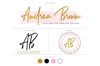 design signature logo branding kit with unlimited revisions