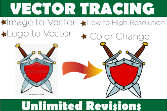 do vector trace,redesign and update logo with high resolution