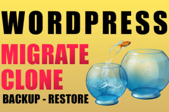 clone, migrate, transfer wordpress website backup manually