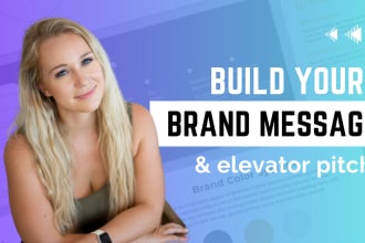 build your brand message and elevator pitch