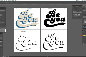 create vector and colour separation for screen printing