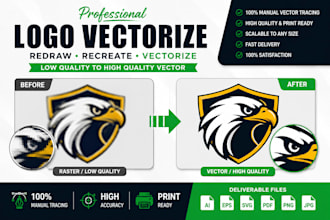 professionally vectorize and recreate your logo