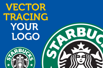 redraw, trace, convert your logo into vector within 24 hrs