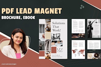 create professional PDF lead magnet, brochure, ebook design