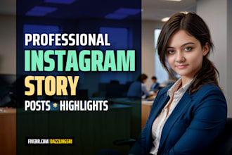 design professional instagram story and highlight cover