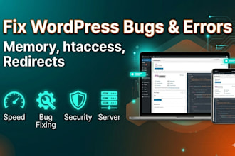 troubleshoot and fix wordpress bugs, htaccess and PHP issues