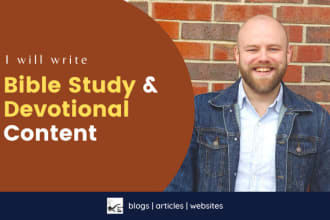 write bible study and devotional content