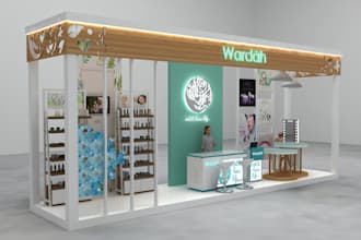 do 3d product design and retail display, modeling, rendering