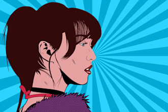 draw your face to retro comic pop art style