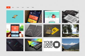 design best category portfolio gallery in wordpress website
