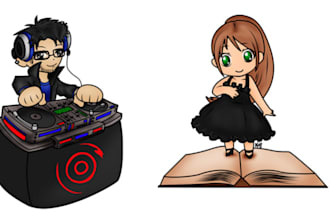 draw an adorable cartoon or cute anime like you want