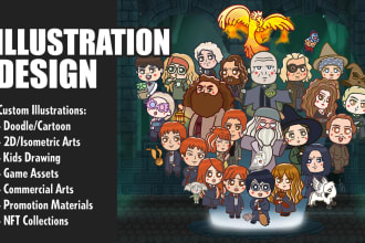 draw fantasy illustration based on your ideas