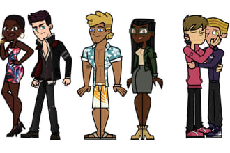 make a cartoon of you in this total drama style
