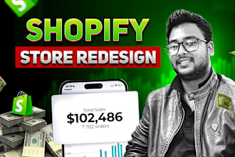 do shopify store design and redesign, shopify website redesign
