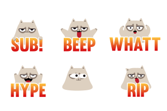 create cute custom twitch emotes or sub badges