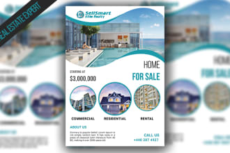 design professional real estate flyer, brochure and banner