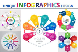 create eye catching infographic diagrams and charts in 24hrs