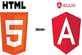 develop and convert html page to angular