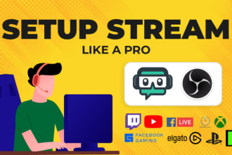 work on obs stream setup for twitch, youtube and kick