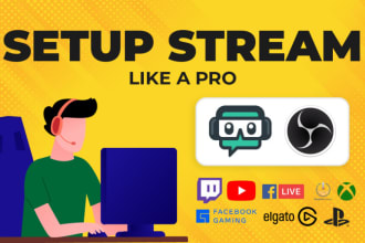 setup obs for professional live stream on twitch , youtube and kick