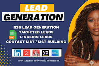 do b2b lead generation, web research and email list building