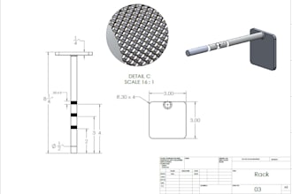 make a professional technical drawing for manufacturing