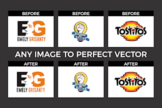 recreate, redraw, vectorise, convert your logo or images to vector