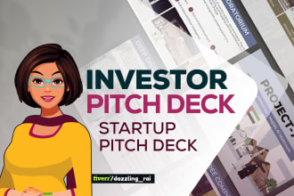 design investor pitch deck or startup pitch deck